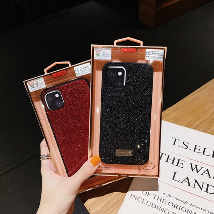 SULADA Shockproof TPU + Handmade Leather Case For iPhone 13 mini(Red)-garmade.com