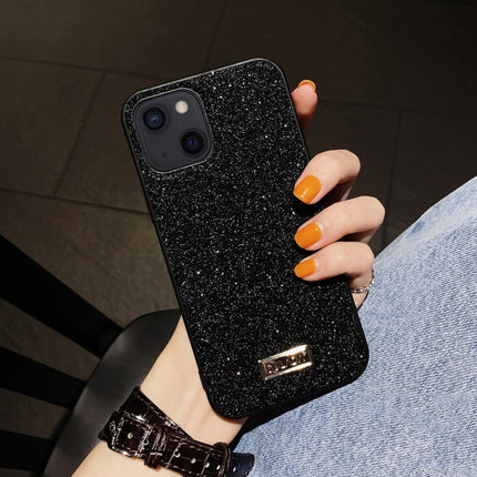 SULADA Shockproof TPU + Handmade Leather Case For iPhone 13(Black)-garmade.com