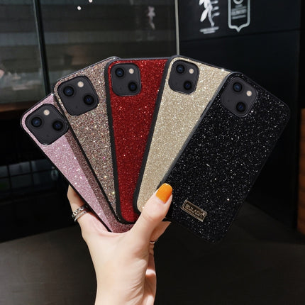 SULADA Shockproof TPU + Handmade Leather Case For iPhone 13 Pro Max(Gold)-garmade.com