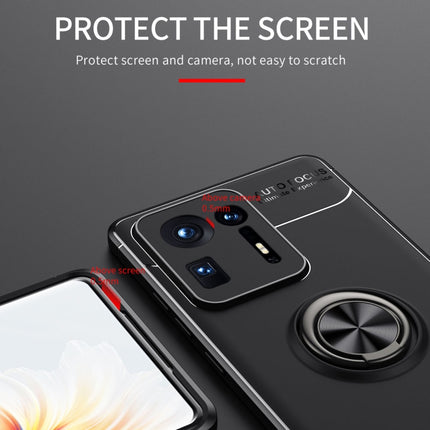 For Xiaomi Mix 4 Metal Ring Holder 360 Degree Rotating TPU Case(Black+Blue)-garmade.com
