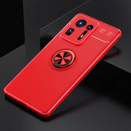 For Xiaomi Mix 4 Metal Ring Holder 360 Degree Rotating TPU Case(Red)-garmade.com