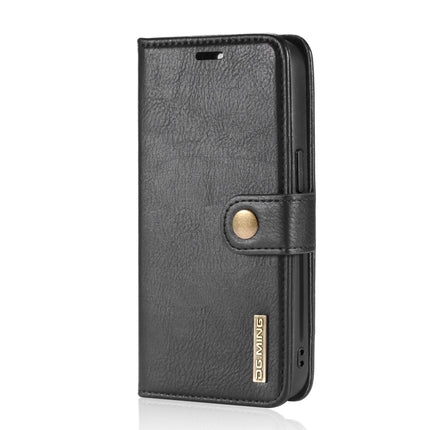 DG.MING Crazy Horse Texture Flip Detachable Magnetic Leather Case with Holder & Card Slots & Wallet For iPhone 13 mini(Black)-garmade.com