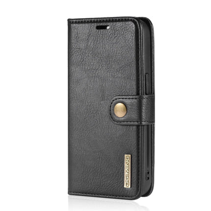 DG.MING Crazy Horse Texture Flip Detachable Magnetic Leather Case with Holder & Card Slots & Wallet For iPhone 13 Pro Max(Black)-garmade.com