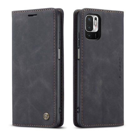 CaseMe 013 Multifunctional Horizontal Flip Leather Case with Holder & Card Slot & Wallet For Xiaomi Redmi Note 10 5G(Black)-garmade.com