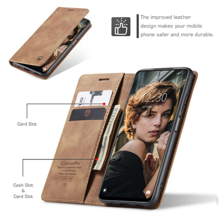CaseMe 013 Multifunctional Horizontal Flip Leather Case with Holder & Card Slot & Wallet For Xiaomi Redmi Note 10 5G(Brown)-garmade.com