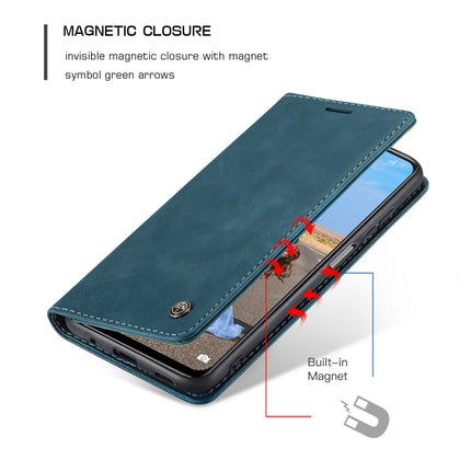 CaseMe 013 Multifunctional Horizontal Flip Leather Case with Holder & Card Slot & Wallet For Xiaomi Redmi Note 10 5G(Blue)-garmade.com