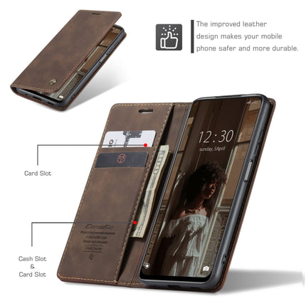 CaseMe 013 Multifunctional Horizontal Flip Leather Case with Holder & Card Slot & Wallet For Xiaomi Redmi Note 10 5G(Coffee)-garmade.com