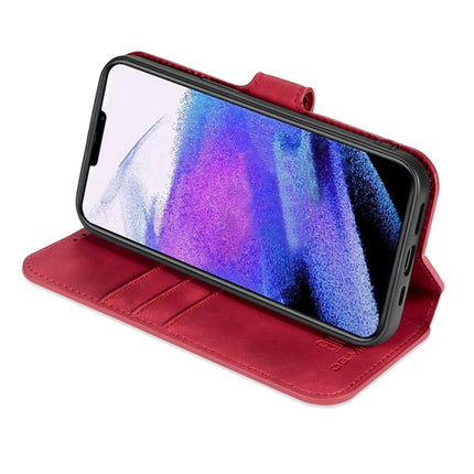 DG.MING Retro Oil Side Horizontal Flip Leather Case with Holder & Card Slots & Wallet For iPhone 13 Pro(Red)-garmade.com