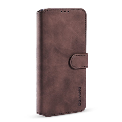 DG.MING Retro Oil Side Horizontal Flip Leather Case with Holder & Card Slots & Wallet For iPhone 13 Pro(Coffee)-garmade.com