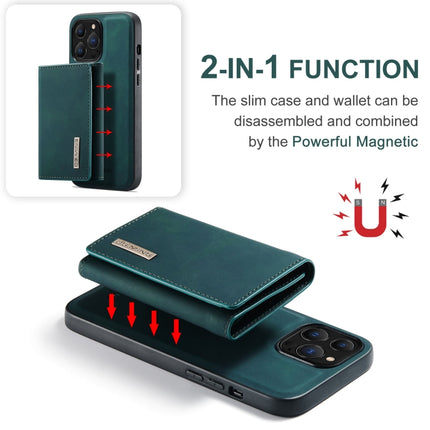 DG.MING M1 Series 3-Fold Multi Card Wallet + Magnetic Shockproof Case with Holder Function For iPhone 13 Pro Max(Green)-garmade.com