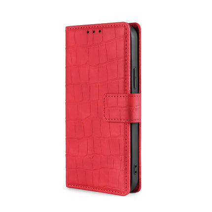 Skin Feel Crocodile Texture Magnetic Clasp Horizontal Flip PU Leather Case with Holder & Card Slots & Wallet For Xiaomi Redmi Note 9(Red)-garmade.com