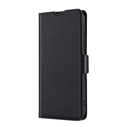 For Xiaomi Redmi Note 9 4G Ultra-thin Voltage Side Buckle PU + TPU Horizontal Flip Leather Case with Holder & Card Slot(Black)-garmade.com