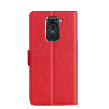 For Xiaomi Redmi Note 9 4G Ultra-thin Voltage Side Buckle PU + TPU Horizontal Flip Leather Case with Holder & Card Slot(Red)-garmade.com