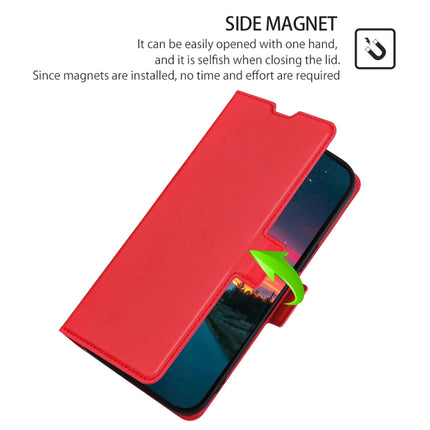 For Xiaomi Redmi Note 9 4G Ultra-thin Voltage Side Buckle PU + TPU Horizontal Flip Leather Case with Holder & Card Slot(Red)-garmade.com