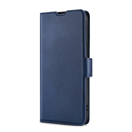 For Xiaomi Redmi Note 9 4G Ultra-thin Voltage Side Buckle PU + TPU Horizontal Flip Leather Case with Holder & Card Slot(Blue)-garmade.com