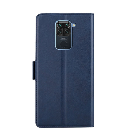 For Xiaomi Redmi Note 9 4G Ultra-thin Voltage Side Buckle PU + TPU Horizontal Flip Leather Case with Holder & Card Slot(Blue)-garmade.com