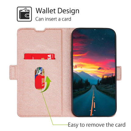 For Xiaomi Redmi Note 9 4G Ultra-thin Voltage Side Buckle PU + TPU Horizontal Flip Leather Case with Holder & Card Slot(Rose Gold)-garmade.com
