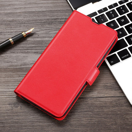 For Xiaomi Redmi Note 10 / Note 10S Ultra-thin Voltage Side Buckle PU + TPU Horizontal Flip Leather Case with Holder & Card Slot(Red)-garmade.com