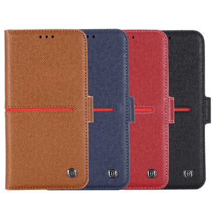 For iPhone 11 Pro GEBEI Top-grain Leather Horizontal Flip Protective Case with Holder & Card Slots & Wallet & Photo Frame(Brown)-garmade.com