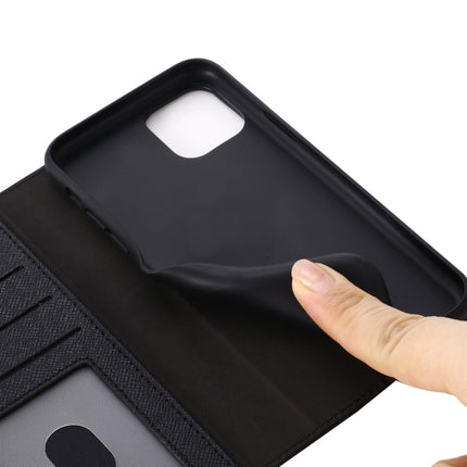 For iPhone 11 GEBEI Top-grain Leather Horizontal Flip Protective Case with Holder & Card Slots & Wallet & Photo Frame(Black)-garmade.com