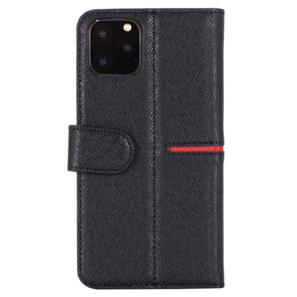 For iPhone 11 Pro Max GEBEI Top-grain Leather Horizontal Flip Protective Case with Holder & Card Slots & Wallet & Photo Frame(Black)-garmade.com