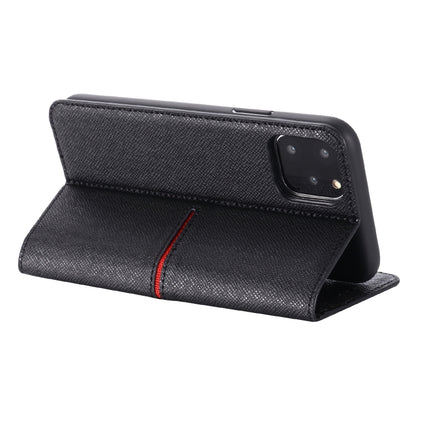 For iPhone 11 Pro Max GEBEI Top-grain Leather Horizontal Flip Protective Case with Holder & Card Slots & Wallet & Photo Frame(Black)-garmade.com