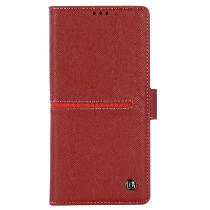 For Galaxy Note 10 GEBEI Top-grain Leather Horizontal Flip Protective Case with Holder & Card Slots & Wallet & Photo Frame(Red Wine)-garmade.com