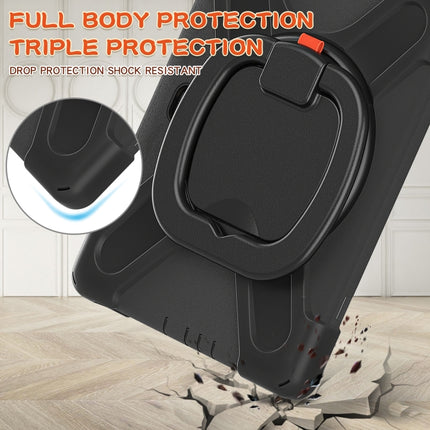 For Samsung Galaxy Tab Active Pro Silicone + PC Protective Case with Holder & Shoulder Strap(Black)-garmade.com