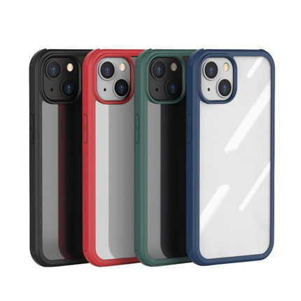 Shockproof TPU + Double-sided Glass Protective Case For iPhone 13 mini(Black)-garmade.com