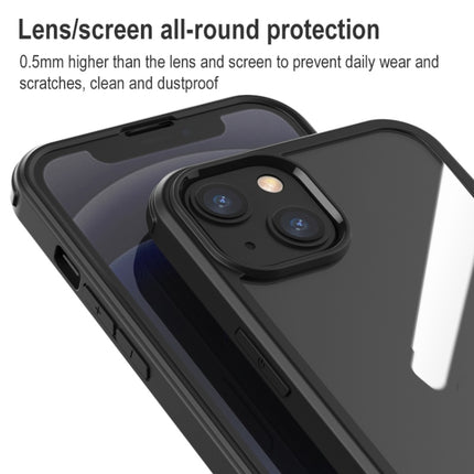 Shockproof TPU + Double-sided Glass Protective Case For iPhone 13 mini(Black)-garmade.com