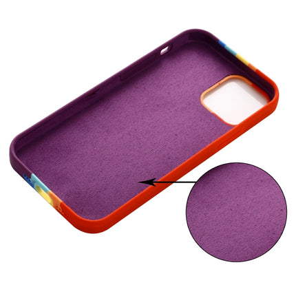 Rainbow Liquid Silicone Shockproof Full Coverage Protective Case For iPhone 13(Red)-garmade.com
