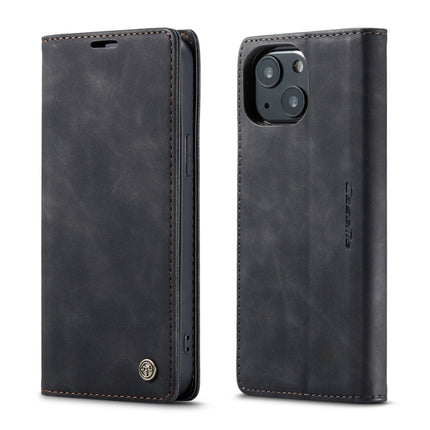 CaseMe-013 Multifunctional Retro Frosted Horizontal Flip Leather Case with Card Slot & Holder & Wallet For iPhone 13 mini(Black)-garmade.com