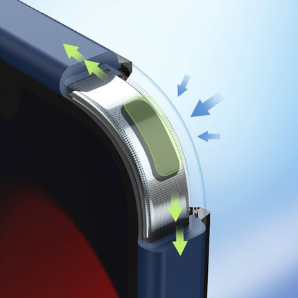 ROCK PC + TPU Udun Transparent Protective Case For iPhone 13(Black)-garmade.com