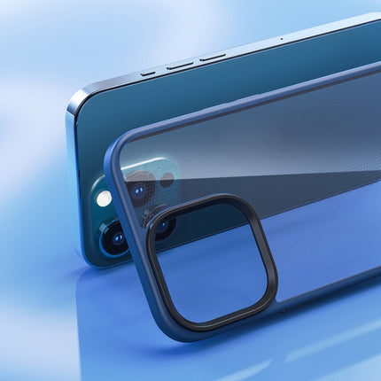 ROCK PC + TPU Udun Transparent Protective Case For iPhone 13 Pro(Blue)-garmade.com