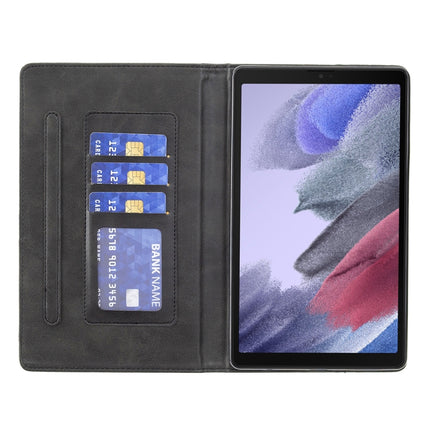 For Samsung Galaxy Tab A7 Lite SM-T220/SM-T225 Rhombus Texture Horizontal Flip Magnetic Leather Case with Holder & Card Slots(Black)-garmade.com