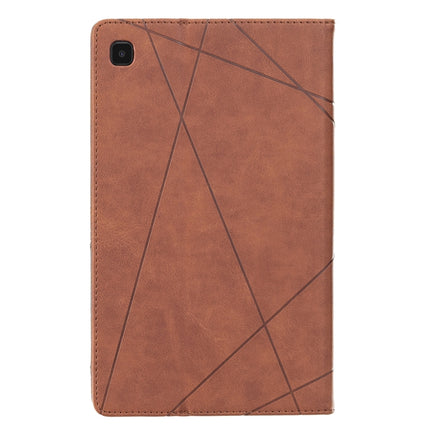 For Samsung Galaxy Tab A7 Lite SM-T220/SM-T225 Rhombus Texture Horizontal Flip Magnetic Leather Case with Holder & Card Slots(Brown)-garmade.com