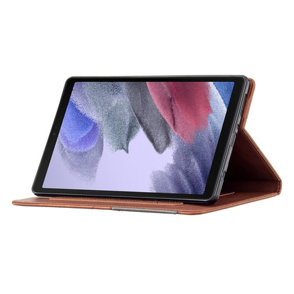 For Samsung Galaxy Tab A7 Lite SM-T220/SM-T225 Rhombus Texture Horizontal Flip Magnetic Leather Case with Holder & Card Slots(Brown)-garmade.com