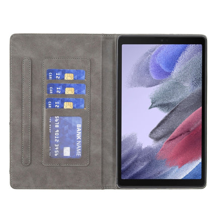 For Samsung Galaxy Tab A7 Lite SM-T220/SM-T225 Rhombus Texture Horizontal Flip Magnetic Leather Case with Holder & Card Slots(Grey)-garmade.com