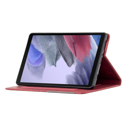 For Samsung Galaxy Tab A7 Lite SM-T220/SM-T225 Rhombus Texture Horizontal Flip Magnetic Leather Case with Holder & Card Slots(Red)-garmade.com