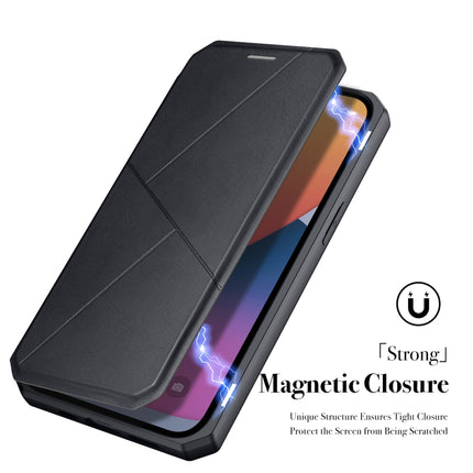 DUX DUCIS New Skin X Series PU + TPU Horizontal Flip Leather Case with Holder & Card Slots For iPhone 13 Pro Max(Black)-garmade.com