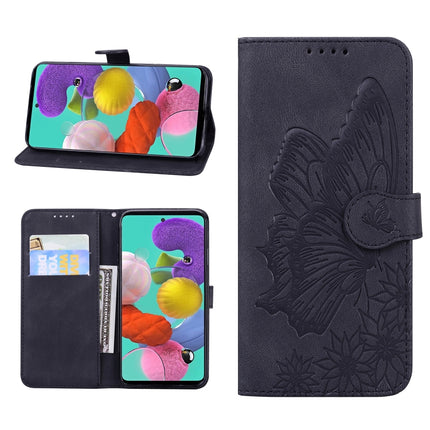 Retro Skin Feel Butterflies Embossing Horizontal Flip Leather Case with Holder & Card Slots & Wallet For iPhone 13 mini(Black)-garmade.com