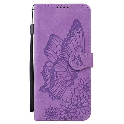 Retro Skin Feel Butterflies Embossing Horizontal Flip Leather Case with Holder & Card Slots & Wallet For iPhone 13 mini(Purple)-garmade.com
