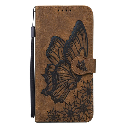 Retro Skin Feel Butterflies Embossing Horizontal Flip Leather Case with Holder & Card Slots & Wallet For iPhone 13(Brown)-garmade.com