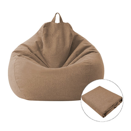 Lazy Sofa Bean Bag Chair Fabric Cover, Size:100 x 120cm(Brown)-garmade.com
