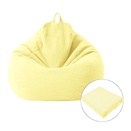 Lazy Sofa Bean Bag Chair Fabric Cover, Size:100 x 120cm(Light Yellow)-garmade.com