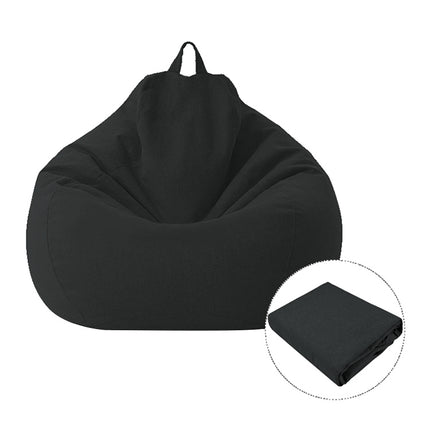 Lazy Sofa Bean Bag Chair Fabric Cover, Size:100 x 120cm(Black)-garmade.com