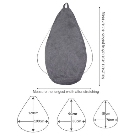 Lazy Sofa Bean Bag Chair Fabric Cover, Size:100 x 120cm(Black)-garmade.com