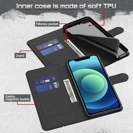 3D Painting Pattern Horizontal Flip TPU + PU Leather Case with Holder & Card Slots & Wallet For iPhone 13 mini(Wolf)-garmade.com