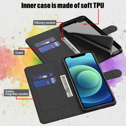 3D Painting Pattern Horizontal Flip TPU + PU Leather Case with Holder & Card Slots & Wallet For iPhone 13 mini(Milky Way)-garmade.com