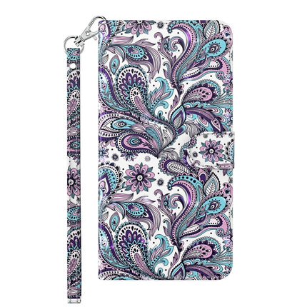 3D Painting Pattern Horizontal Flip TPU + PU Leather Case with Holder & Card Slots & Wallet For iPhone 13 mini(Swirl Pattern)-garmade.com